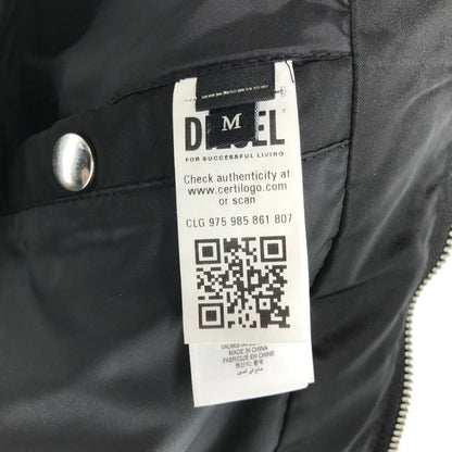 【中古品】【メンズ】 DIESEL ディーゼル 00SKL8 J-GLORY JACKET ナイロン ライダース ジャケット アウター ブルゾン 古着 141-260817-mh-06-fuzh サイズ：M カラー：ブラック 万代Net店