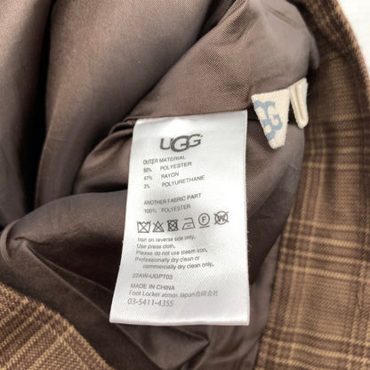 【中古品】【レディース】 UGG アグ SET UP セットアップ BROWN.CHECK/SIZE:M/W ジャケット ズボン ※使用感有 170-260909-io-10-fuzh カラー：ブラウンチェック 万代Net店