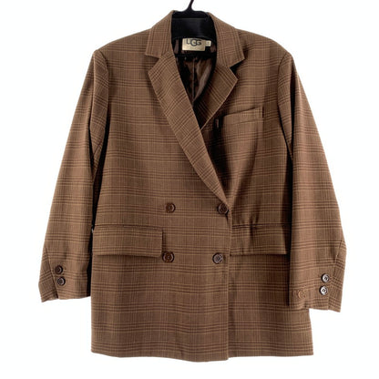 【中古品】【レディース】 UGG アグ SET UP セットアップ BROWN.CHECK/SIZE:M/W ジャケット ズボン ※使用感有 170-260909-io-10-fuzh カラー：ブラウンチェック 万代Net店