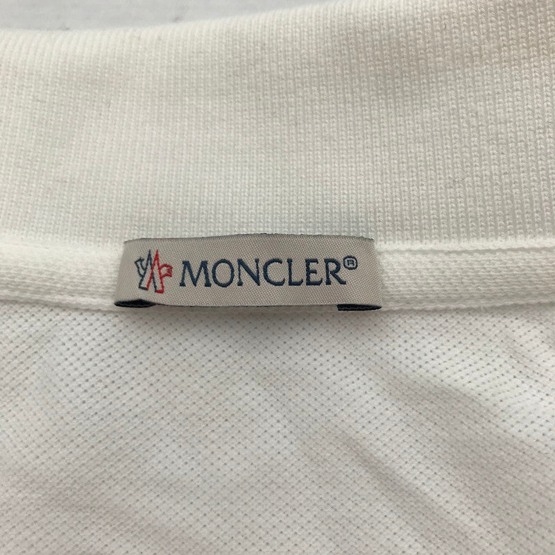 【中古品】【メンズ】 MONCLER モンクレール トップス 半袖 ポロシャツ 古着 141-260817-mh-08-fuzh サイズ：S カラー：ホワイト 万代Net店