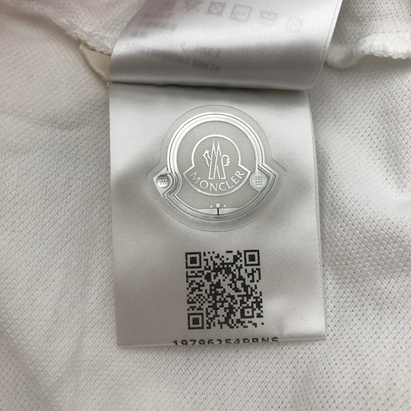【中古品】【メンズ】 MONCLER モンクレール トップス 半袖 ポロシャツ 古着 141-260817-mh-08-fuzh サイズ：S カラー：ホワイト 万代Net店
