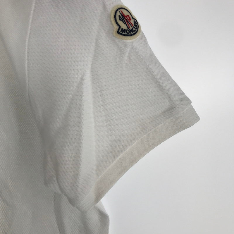 【中古品】【メンズ】 MONCLER モンクレール トップス 半袖 ポロシャツ 古着 141-260817-mh-08-fuzh サイズ：S カラー：ホワイト 万代Net店