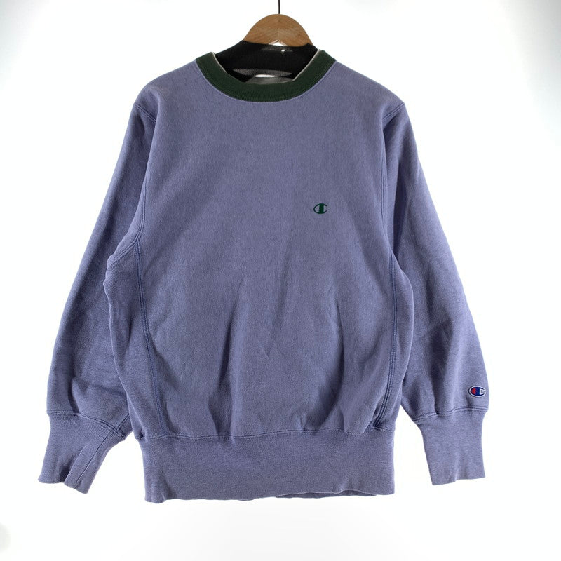 【中古品】【メンズ】 CHAMPION チャンピョン REVERSE WEAVE SWEATSHIRT リバースィーブ スェットBLUE GREEN エルボーパッチ SIZE:M USA製.90年代 148-260818-ky-06-fuzh 万代Net店