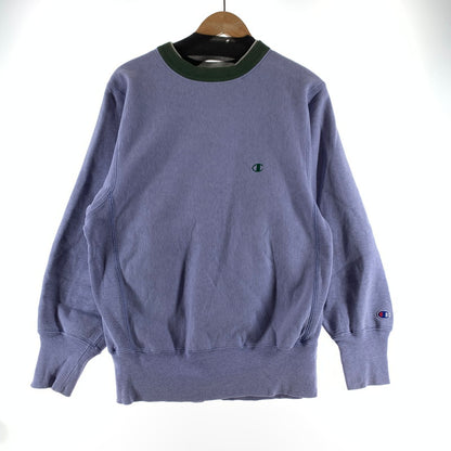 【中古品】【メンズ】 CHAMPION チャンピョン REVERSE WEAVE SWEATSHIRT リバースィーブ スェットBLUE GREEN エルボーパッチ SIZE:M USA製.90年代 148-260818-ky-06-fuzh 万代Net店