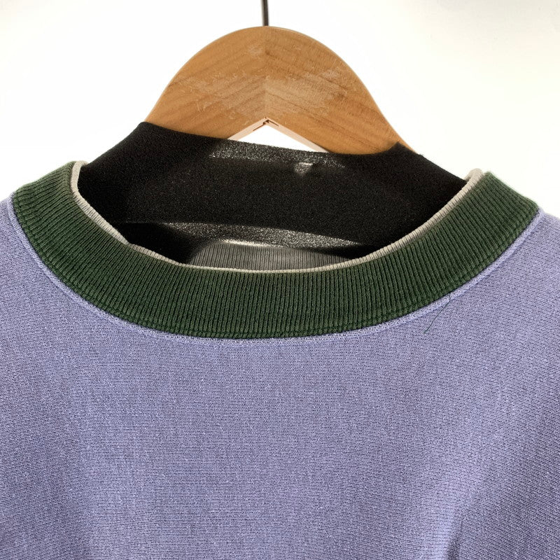 【中古品】【メンズ】 CHAMPION チャンピョン REVERSE WEAVE SWEATSHIRT リバースィーブ スェットBLUE GREEN エルボーパッチ SIZE:M USA製.90年代 148-260818-ky-06-fuzh 万代Net店