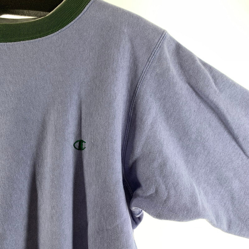【中古品】【メンズ】 CHAMPION チャンピョン REVERSE WEAVE SWEATSHIRT リバースィーブ スェットBLUE GREEN エルボーパッチ SIZE:M USA製.90年代 148-260818-ky-06-fuzh 万代Net店