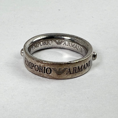 【中古品】【メンズ】 EMPORIO ARMANI エンポリオ・アルマーニ シルバーリング SILVER 925/SIZE:10号 ※キズ有 本体のみ アクセサリー 192-260911-io-08-fuzh 万代Net店