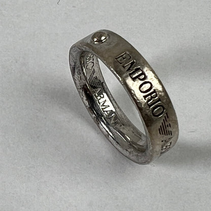 【中古品】【メンズ】 EMPORIO ARMANI エンポリオ・アルマーニ シルバーリング SILVER 925/SIZE:10号 ※キズ有 本体のみ アクセサリー 192-260911-io-08-fuzh 万代Net店