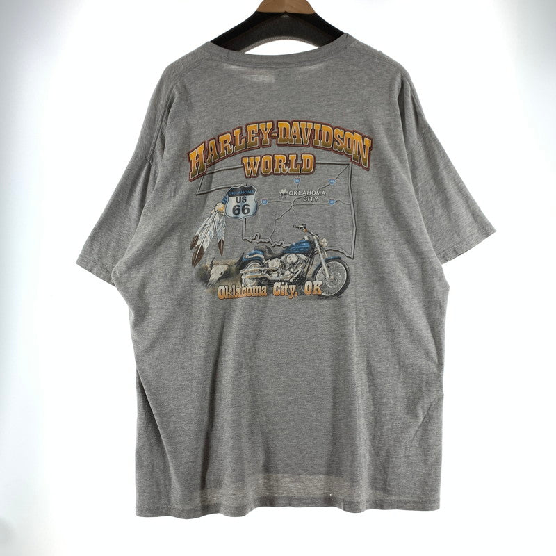 【中古品】【メンズ】 HARLEY DAVIDSON ハーレーダビッドソン Tシャツ カラー GRAY SIZE:2XL 145-260818-ky-07-fuzh 万代Net店