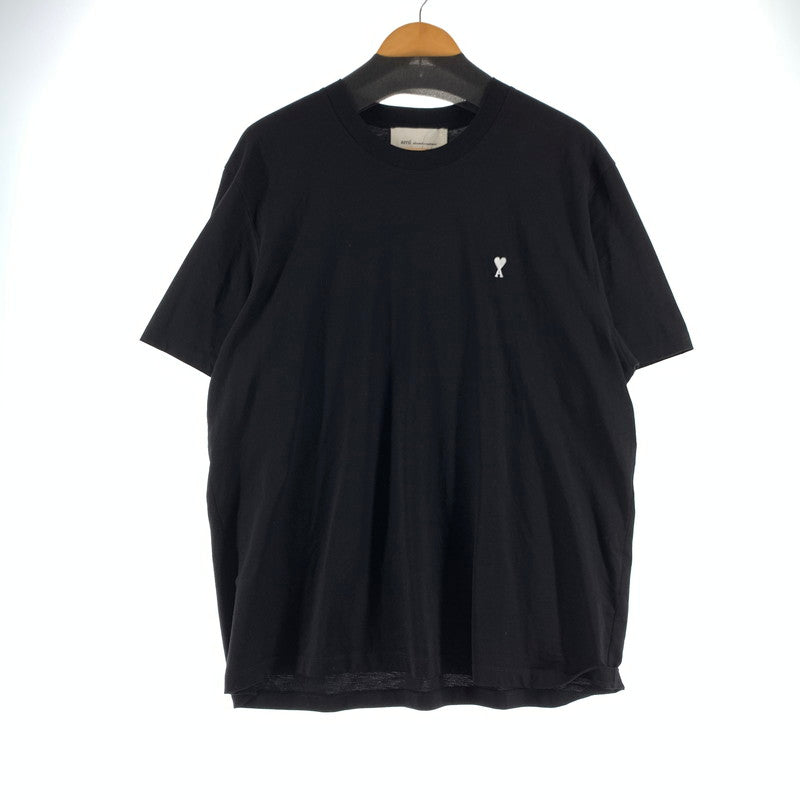 【中古品】【メンズ】 AMI PARIS アミ パリス HTS346.724 LOGO T-SHIRT ロゴTシャツBLACK Aロゴ SIZE:3XL 141-260818-ky-04-fuzh 万代Net店