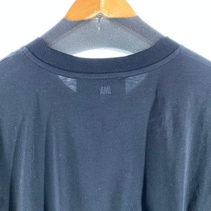【中古品】【メンズ】 AMI PARIS アミ パリス HTS346.724 LOGO T-SHIRT ロゴTシャツBLACK Aロゴ SIZE:3XL 141-260818-ky-04-fuzh 万代Net店