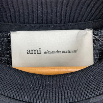 【中古品】【メンズ】 AMI PARIS アミ パリス HTS346.724 LOGO T-SHIRT ロゴTシャツBLACK Aロゴ SIZE:3XL 141-260818-ky-04-fuzh 万代Net店