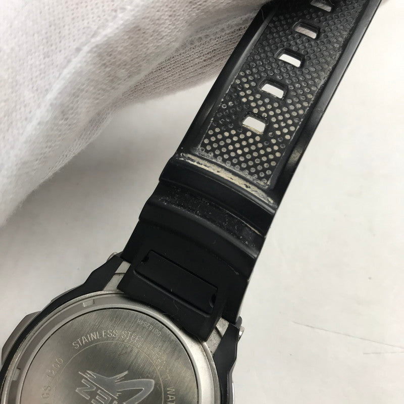 【中古品】【メンズ】 G-SHOCK Gショック GS-1200 腕時計 カラーBLACK 電波ソーラー 箱有 時計 腕時計 196-260820-ky-07-fuzh 万代Net店