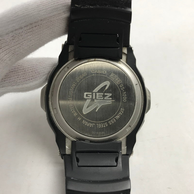 【中古品】【メンズ】 G-SHOCK Gショック GS-1200 腕時計 カラーBLACK 電波ソーラー 箱有 時計 腕時計 196-260820-ky-07-fuzh 万代Net店