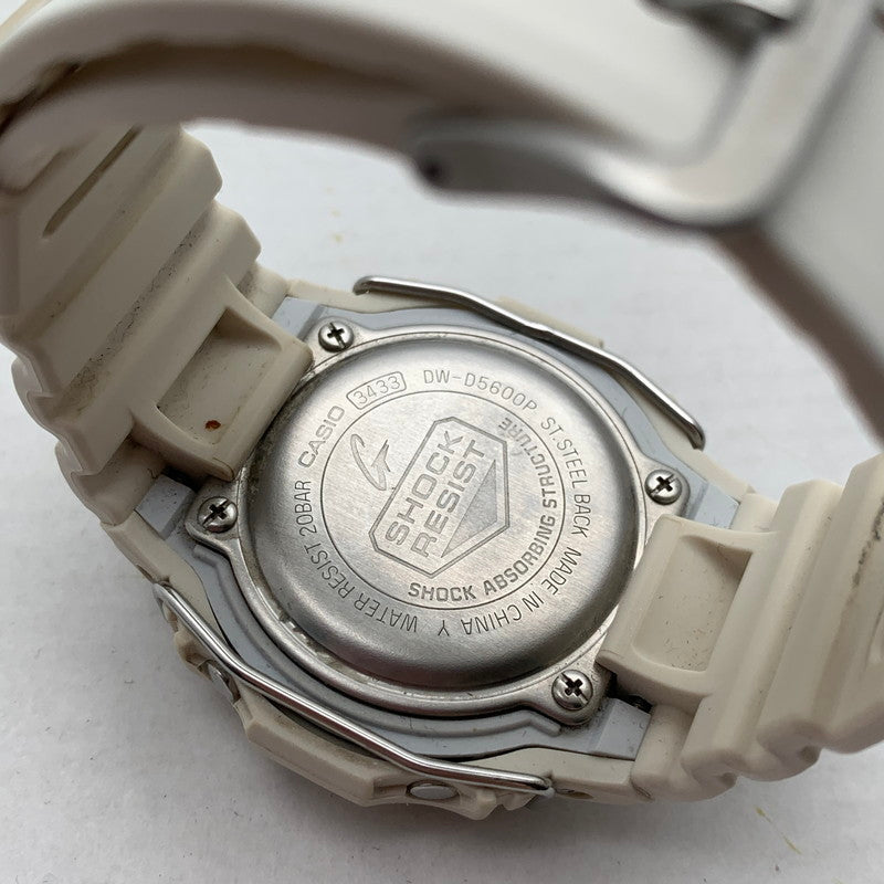 【中古品】【メンズ】 G-SHOCK DW-D5600P 腕時計 WHITE クォーツ 本体のみ ※汚れ.使用感有 時計 196-260820-io-01-fuzh 万代Net店
