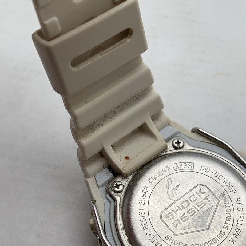 【中古品】【メンズ】 G-SHOCK DW-D5600P 腕時計 WHITE クォーツ 本体のみ ※汚れ.使用感有 時計 196-260820-io-01-fuzh 万代Net店