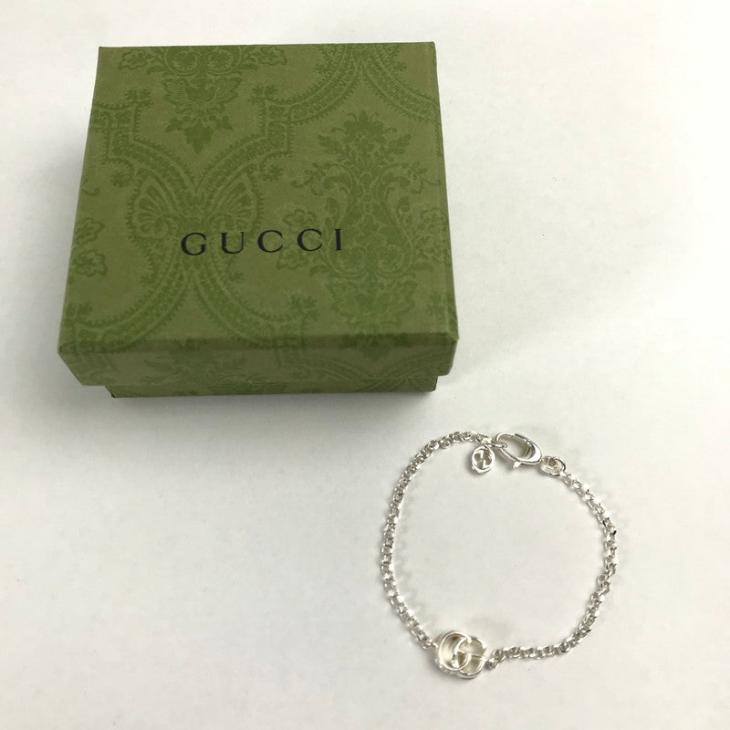 【中古品】【レディース】 GUCCI グッチ ダブルG キーチャーム ブレスレット SILVER925 SIZE:17 182-260820-ky-09-fuzh 万代Net店