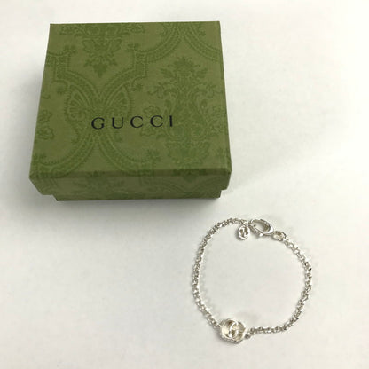 【中古品】【レディース】 GUCCI グッチ ダブルG キーチャーム ブレスレット SILVER925 SIZE:17 182-260820-ky-09-fuzh 万代Net店