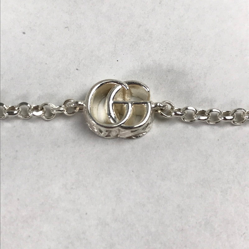 【中古品】【レディース】 GUCCI グッチ ダブルG キーチャーム ブレスレット SILVER925 SIZE:17 182-260820-ky-09-fuzh 万代Net店