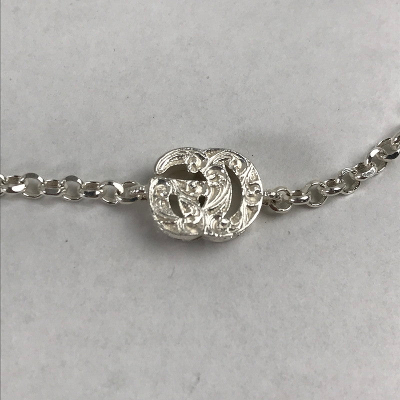 【中古品】【レディース】 GUCCI グッチ ダブルG キーチャーム ブレスレット SILVER925 SIZE:17 182-260820-ky-09-fuzh 万代Net店