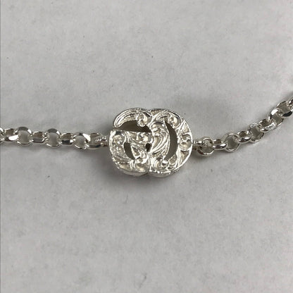 【中古品】【レディース】 GUCCI グッチ ダブルG キーチャーム ブレスレット SILVER925 SIZE:17 182-260820-ky-09-fuzh 万代Net店