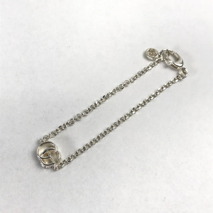 【中古品】【レディース】 GUCCI グッチ ダブルG キーチャーム ブレスレット SILVER925 SIZE:17 182-260820-ky-09-fuzh 万代Net店