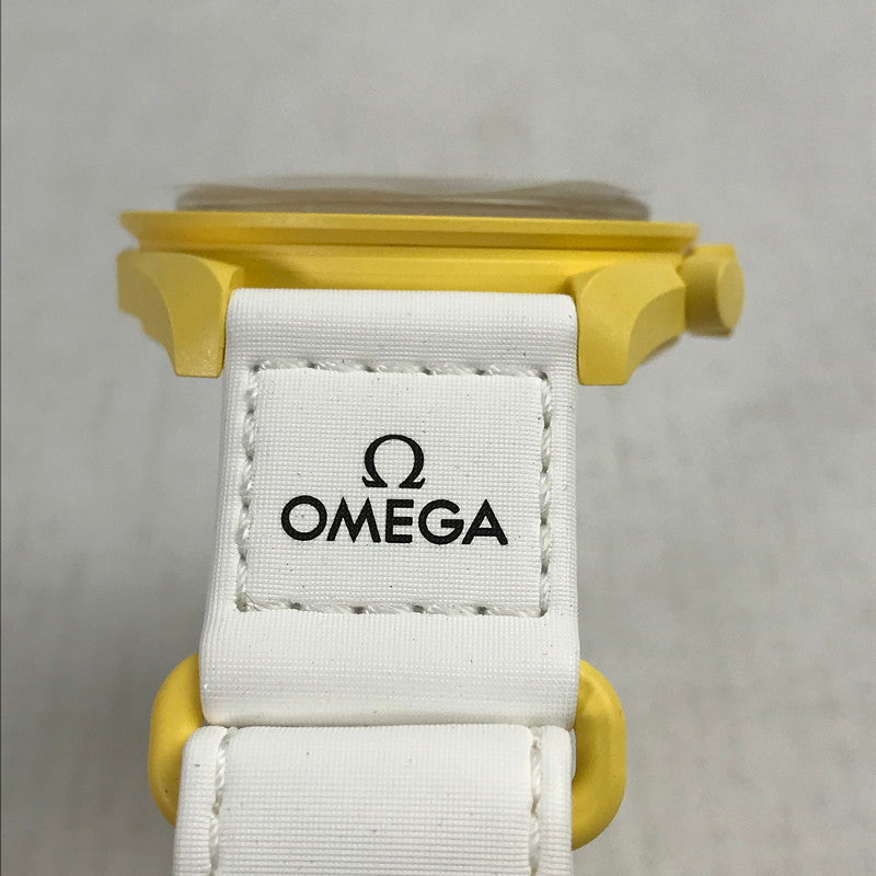 【中古品】【メンズ】 OMEGA×SWATCH オメガ × スォッチ MISSION TO THE SUN カラー YELLOW.WHITE 説明書.箱付属 スリーブ欠品 時計 197-260820-ky-05-fuzh 万代Net店