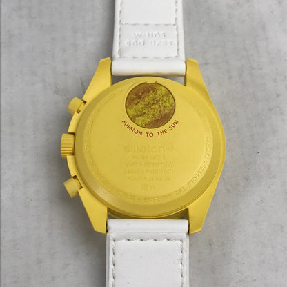 【中古品】【メンズ】 OMEGA×SWATCH オメガ × スォッチ MISSION TO THE SUN カラー YELLOW.WHITE 説明書.箱付属 スリーブ欠品 時計 197-260820-ky-05-fuzh 万代Net店