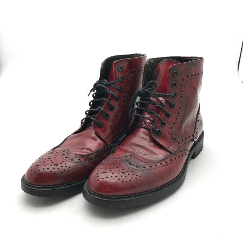 【中古品】【メンズ】 ROSSO ARTIGIANO ロッソ・アルティジャーノ ウィングチップブーツ カラー RED SIZE:42 ※本体のみ 靴 164-260820-ky-01-fuzh 万代Net店
