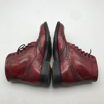 【中古品】【メンズ】 ROSSO ARTIGIANO ロッソ・アルティジャーノ ウィングチップブーツ カラー RED SIZE:42 ※本体のみ 靴 164-260820-ky-01-fuzh 万代Net店