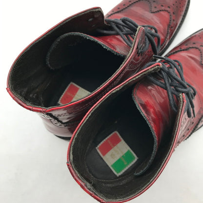 【中古品】【メンズ】 ROSSO ARTIGIANO ロッソ・アルティジャーノ ウィングチップブーツ カラー RED SIZE:42 ※本体のみ 靴 164-260820-ky-01-fuzh 万代Net店
