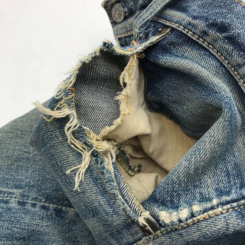 【中古品】【メンズ】 LEVI`S 50`S 501XX リーバイス オフセットセンターループ フロントVステッチ ボタン裏ドット刻印 セルビッジ裏シングル INDIGO SIZE:平置き46cm デニムパンツ 156-260820-io-04-fuzh 万代Net店
