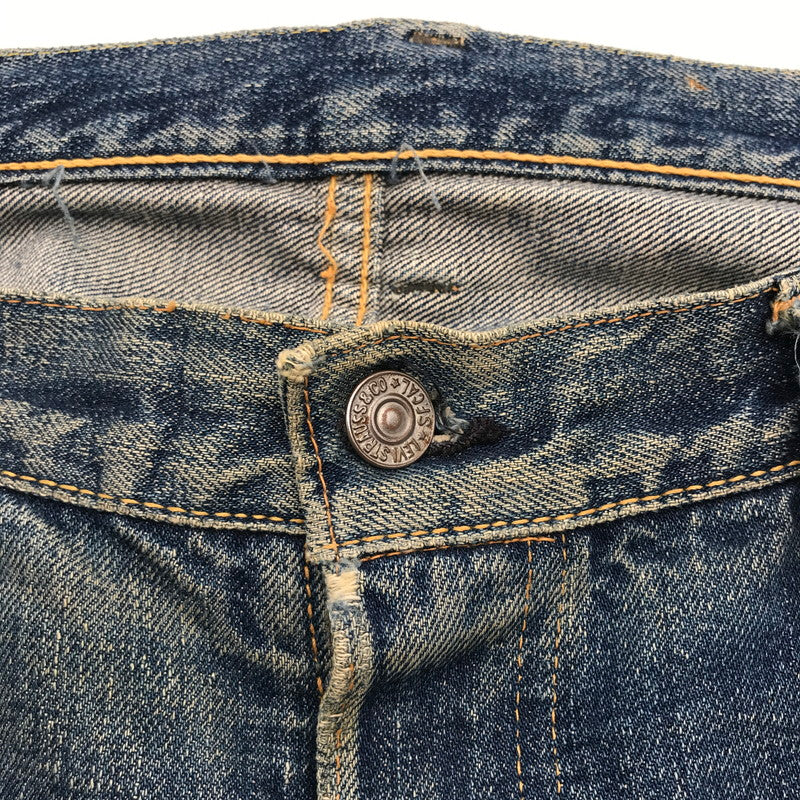 【中古品】【メンズ】 LEVI`S 50`S 501XX リーバイス オフセットセンターループ フロントVステッチ ボタン裏ドット刻印 セルビッジ裏シングル INDIGO SIZE:平置き46cm デニムパンツ 156-260820-io-04-fuzh 万代Net店