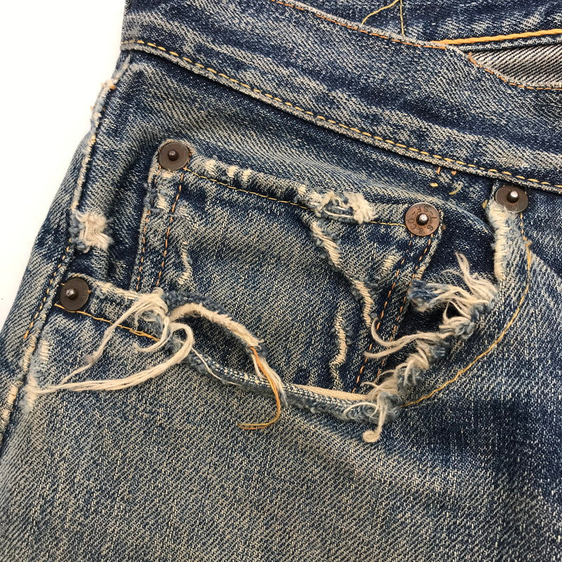 【中古品】【メンズ】 LEVI`S 50`S 501XX リーバイス オフセットセンターループ フロントVステッチ ボタン裏ドット刻印 セルビッジ裏シングル INDIGO SIZE:平置き46cm デニムパンツ 156-260820-io-04-fuzh 万代Net店