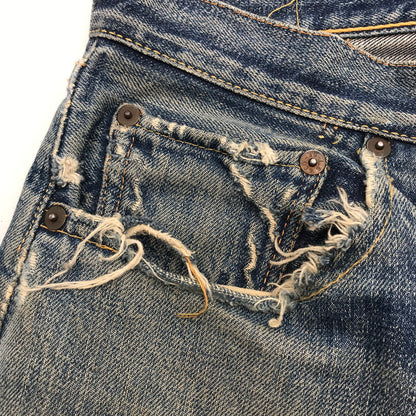 【中古品】【メンズ】 LEVI`S 50`S 501XX リーバイス オフセットセンターループ フロントVステッチ ボタン裏ドット刻印 セルビッジ裏シングル INDIGO SIZE:平置き46cm デニムパンツ 156-260820-io-04-fuzh 万代Net店