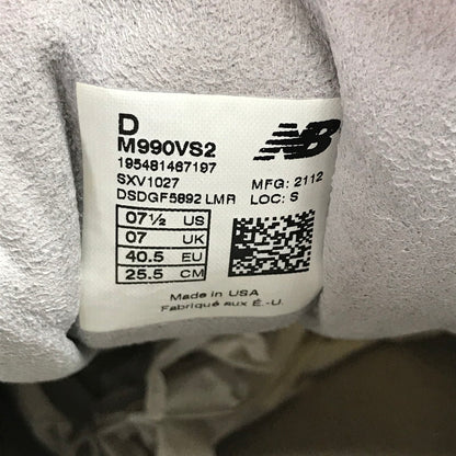 【中古品】【メンズ】 NEW BALANCE ニューバランス M990VS2 "GRAY" スニーカー シューズ 靴 164-260821-mh-01-fuzh サイズ：25.5cm カラー：グレー 万代Net店