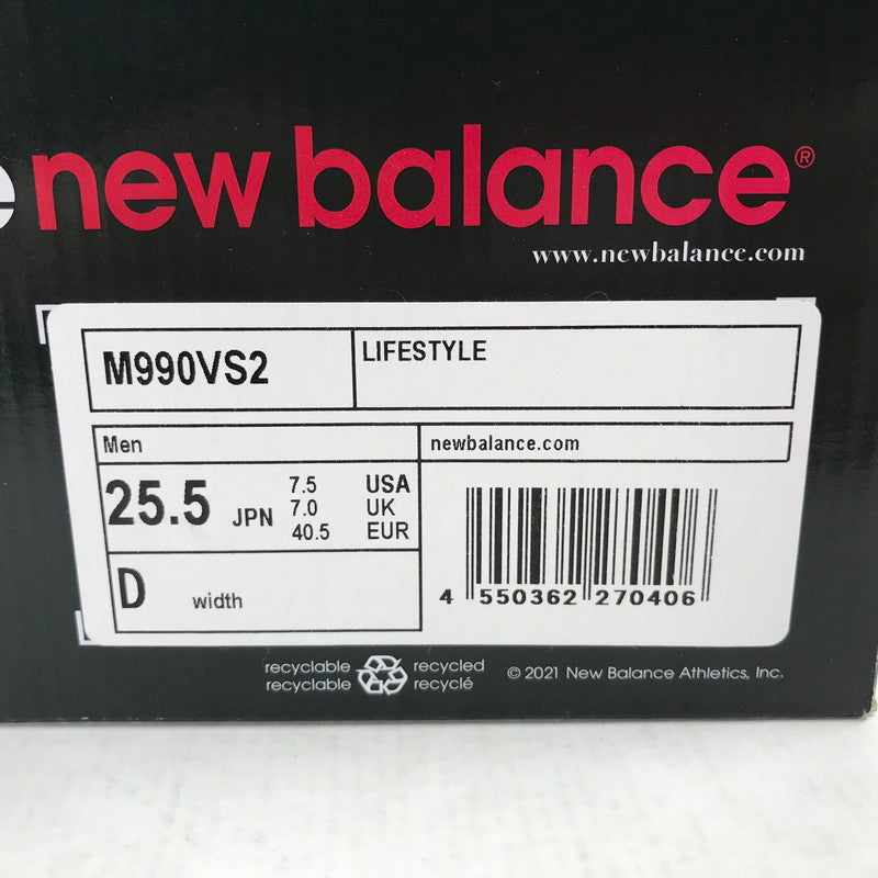 【中古品】【メンズ】 NEW BALANCE ニューバランス M990VS2 "GRAY" スニーカー シューズ 靴 164-260821-mh-01-fuzh サイズ：25.5cm カラー：グレー 万代Net店