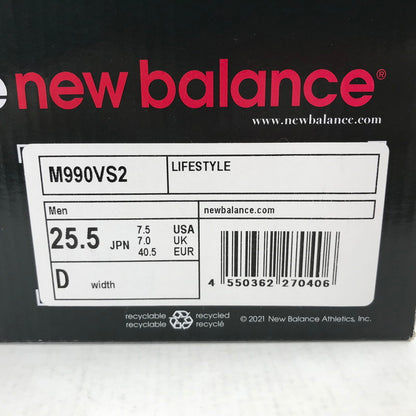 【中古品】【メンズ】 NEW BALANCE ニューバランス M990VS2 "GRAY" スニーカー シューズ 靴 164-260821-mh-01-fuzh サイズ：25.5cm カラー：グレー 万代Net店