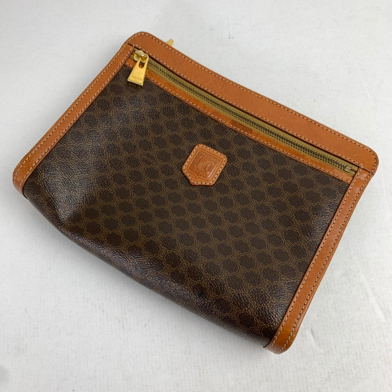 【中古品】【レディース】 CELINE セリーヌ マカダム セカンドバッグ BROWN マカダム柄 ※使用感有 カバン 180-260822-io-17-fuzh 万代Net店
