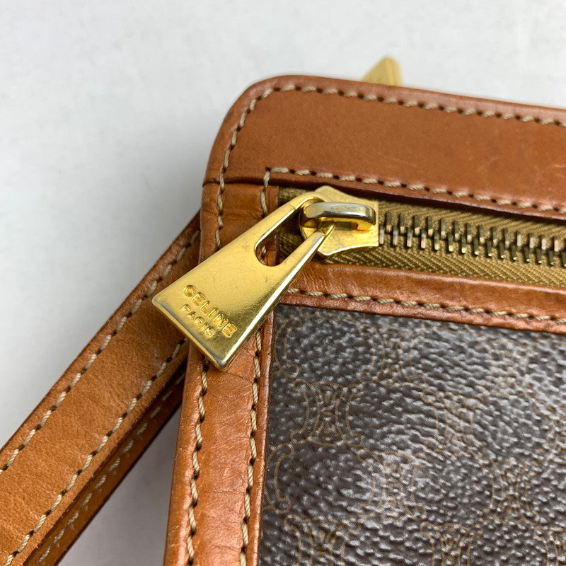 【中古品】【レディース】 CELINE セリーヌ マカダム セカンドバッグ BROWN マカダム柄 ※使用感有 カバン 180-260822-io-17-fuzh 万代Net店