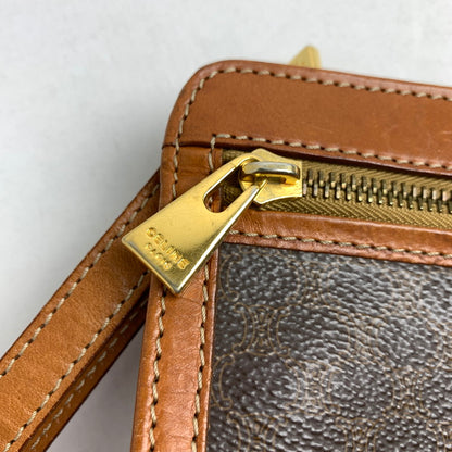 【中古品】【レディース】 CELINE セリーヌ マカダム セカンドバッグ BROWN マカダム柄 ※使用感有 カバン 180-260822-io-17-fuzh 万代Net店