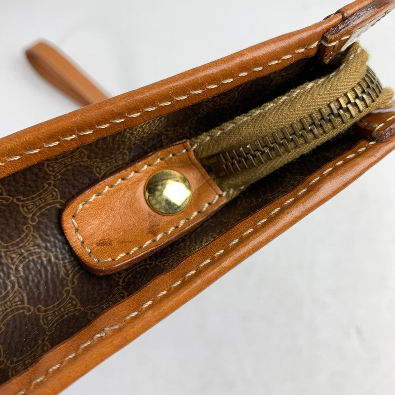 【中古品】【レディース】 CELINE セリーヌ マカダム セカンドバッグ BROWN マカダム柄 ※使用感有 カバン 180-260822-io-17-fuzh 万代Net店