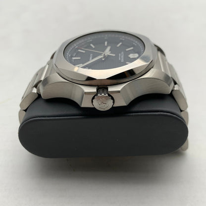 【中古品】【メンズ】 VICTORINOX ビクトリノックス 241837 I.N.O.X. MECHANICAL アナログ 腕時計 時計 SILVER 自動巻き 説明書・保護バンパー・コマ・ケース付属 197-260823-io-08-fuzh 万代Net店