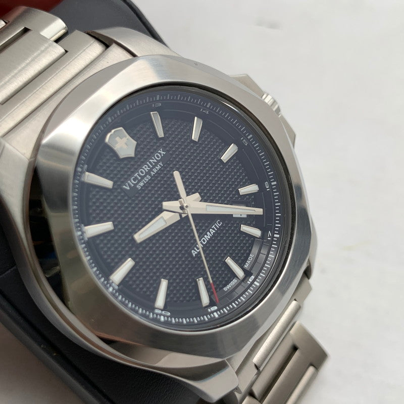 【中古品】【メンズ】 VICTORINOX ビクトリノックス 241837 I.N.O.X. MECHANICAL アナログ 腕時計 時計 SILVER 自動巻き 説明書・保護バンパー・コマ・ケース付属 197-260823-io-08-fuzh 万代Net店