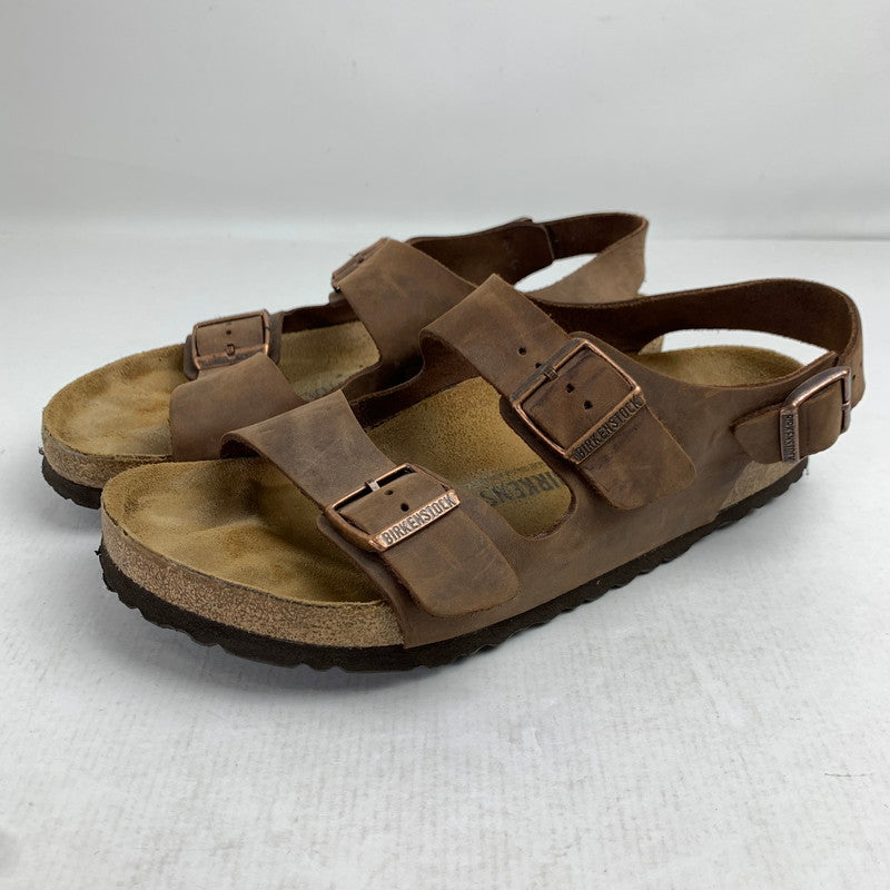 【中古品】【メンズ】 BIRKENSTOCK MILANO ビルケンシュトック ミラノ サンダル BROWN SIZE:43 本体のみ ※ソール減り・汚れ・使用感有 靴 164-260822-io-12-fuzh 万代Net店