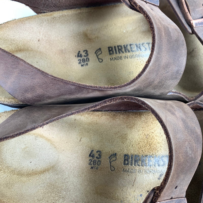 【中古品】【メンズ】 BIRKENSTOCK MILANO ビルケンシュトック ミラノ サンダル BROWN SIZE:43 本体のみ ※ソール減り・汚れ・使用感有 靴 164-260822-io-12-fuzh 万代Net店