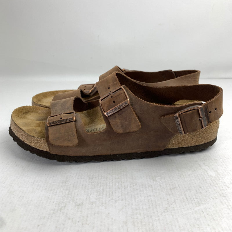 【中古品】【メンズ】 BIRKENSTOCK MILANO ビルケンシュトック ミラノ サンダル BROWN SIZE:43 本体のみ ※ソール減り・汚れ・使用感有 靴 164-260822-io-12-fuzh 万代Net店