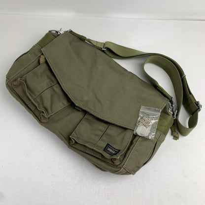【中古品】【メンズ】 PORTER LOVE&PEACE ポーター ラブ&ピース ショルダーバッグ KHAKI ドックタグ付属 カバン 188-260822-io-13-fuzh 万代Net店