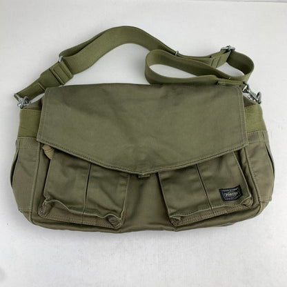 【中古品】【メンズ】 PORTER LOVE&PEACE ポーター ラブ&ピース ショルダーバッグ KHAKI ドックタグ付属 カバン 188-260822-io-13-fuzh 万代Net店