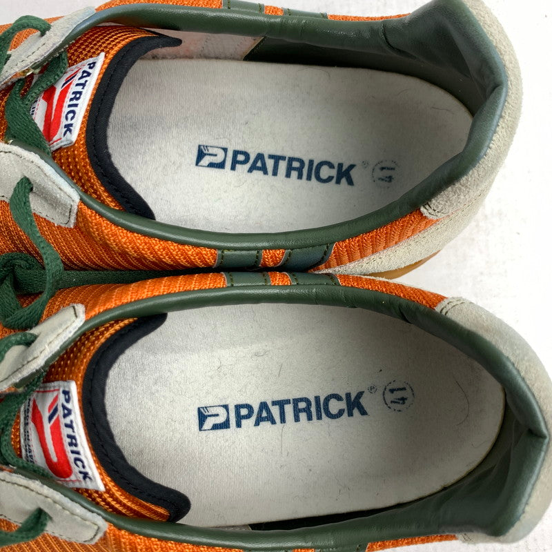 【中古品】【メンズ】 PATRICK パトリック 0065-J スニーカー ORANGE.GREEN SIZE:41 ※汚れ・毛玉・毛の付着有・左右の生地感に違いあり スニーカー 靴 163-260822-io-11-fuzh 万代Net店